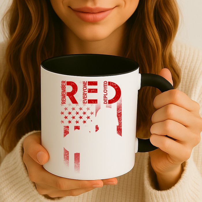 Red Friday Remember Everyone Deployed Flag Coffee Mug