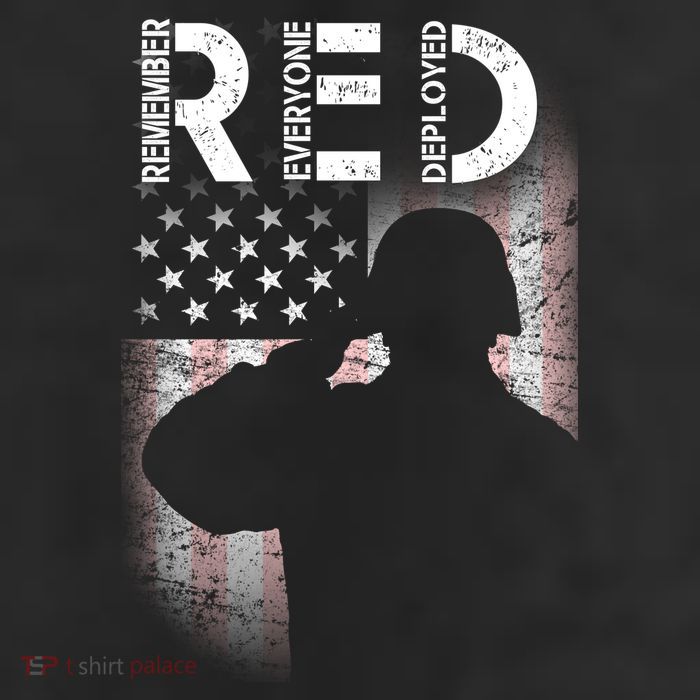 Red Friday Remember Everyone Deployed Flag Beanie