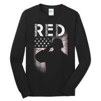 Red Friday Remember Everyone Deployed Flag Tall Long Sleeve T-Shirt