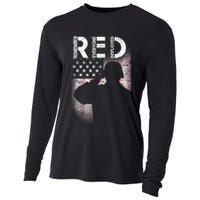 Red Friday Remember Everyone Deployed Flag Cooling Performance Long Sleeve Crew