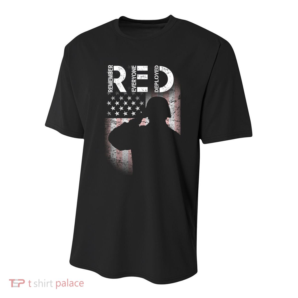 Red Friday Remember Everyone Deployed Flag Youth Performance Sprint T-Shirt