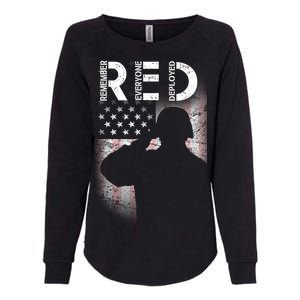 Red Friday Remember Everyone Deployed Flag Womens California Wash Sweatshirt