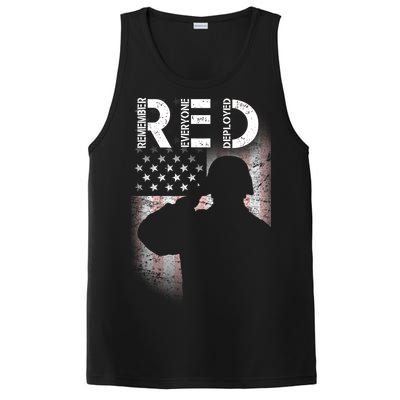 Red Friday Remember Everyone Deployed Flag PosiCharge Competitor Tank