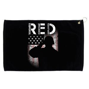 Red Friday Remember Everyone Deployed Flag Grommeted Golf Towel