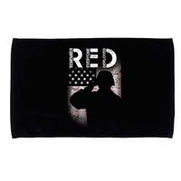 Red Friday Remember Everyone Deployed Flag Microfiber Hand Towel