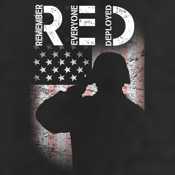 Red Friday Remember Everyone Deployed Flag Microfiber Hand Towel