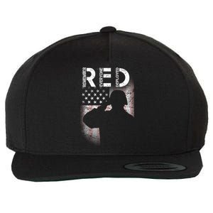 Red Friday Remember Everyone Deployed Flag Wool Snapback Cap