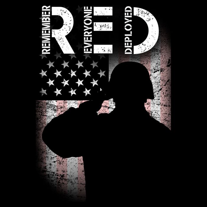 Red Friday Remember Everyone Deployed Flag Wool Snapback Cap