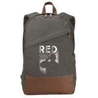Red Friday Remember Everyone Deployed Flag Cotton Canvas Backpack