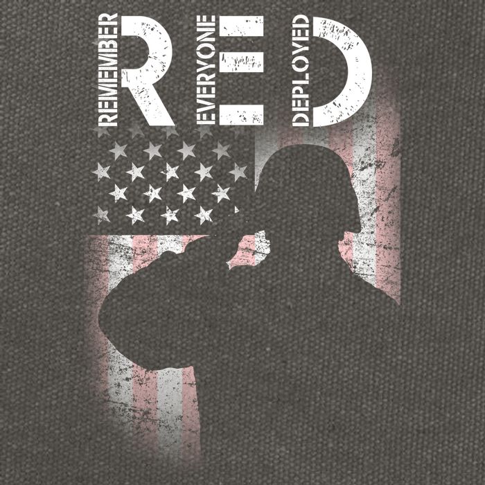 Red Friday Remember Everyone Deployed Flag Cotton Canvas Backpack