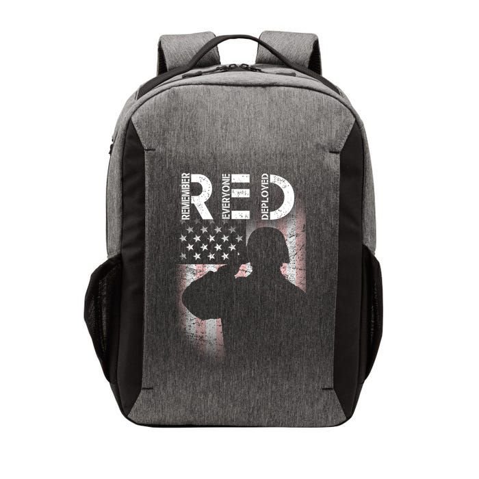 Red Friday Remember Everyone Deployed Flag Vector Backpack