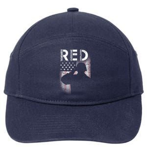 Red Friday Remember Everyone Deployed Flag 7-Panel Snapback Hat