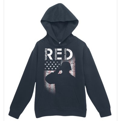 Red Friday Remember Everyone Deployed Flag Urban Pullover Hoodie