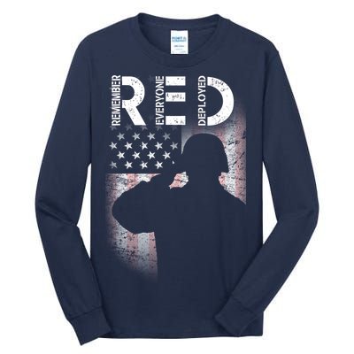 Red Friday Remember Everyone Deployed Flag Tall Long Sleeve T-Shirt