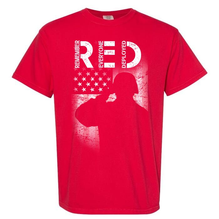 Red Friday Remember Everyone Deployed Flag Garment-Dyed Heavyweight T-Shirt