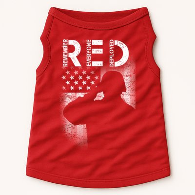 Red Friday Remember Everyone Deployed Flag Doggie Tank