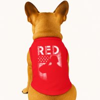 Red Friday Remember Everyone Deployed Flag Doggie Tank