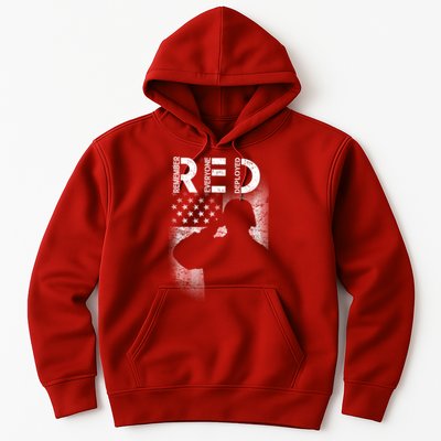 Red Friday Remember Everyone Deployed Flag Hoodie