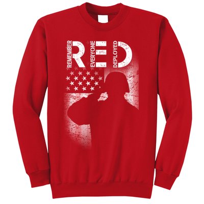 Red Friday Remember Everyone Deployed Flag Sweatshirt