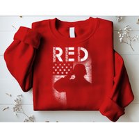 Red Friday Remember Everyone Deployed Flag Sweatshirt