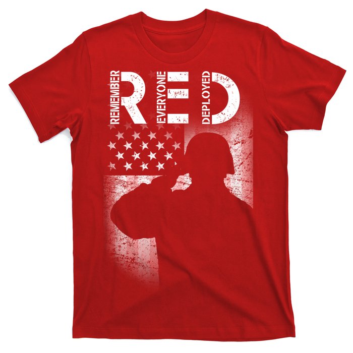 Red Friday Remember Everyone Deployed Flag T-Shirt