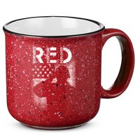 Red Friday Remember Everyone Deployed Flag 15oz Campfire Ceramic Mug