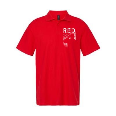 Red Friday Remember Everyone Deployed Flag Softstyle Adult Sport Polo