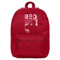 Red Friday Remember Everyone Deployed Flag 16 in Basic Backpack