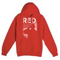 Red Friday Remember Everyone Deployed Flag Premium Pullover Hoodie