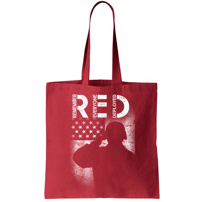 Red Friday Remember Everyone Deployed Flag Bag