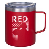 Red Friday Remember Everyone Deployed Flag 12oz Stainless Steel Coffee Mug