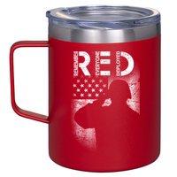 Red Friday Remember Everyone Deployed Flag 12oz Stainless Steel Coffee Mug
