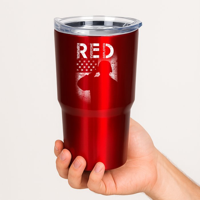 Red Friday Remember Everyone Deployed Flag Tumbler
