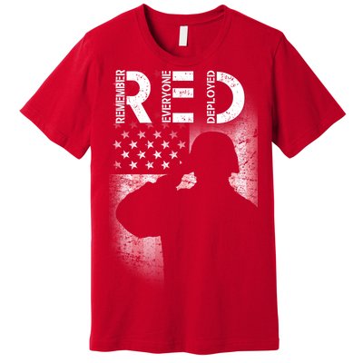 Red Friday Remember Everyone Deployed Flag Premium T-Shirt