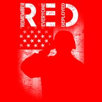 Red Friday Remember Everyone Deployed Flag Premium T-Shirt