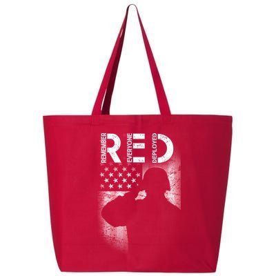 Red Friday Remember Everyone Deployed Flag 25L Jumbo Tote