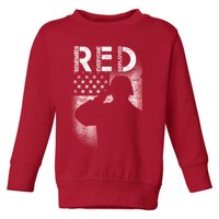Red Friday Remember Everyone Deployed Flag Toddler Sweatshirt