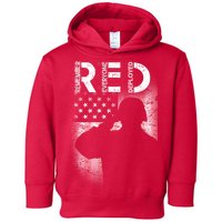 Red Friday Remember Everyone Deployed Flag Toddler Hoodie