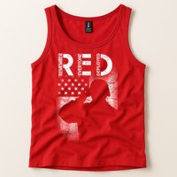 Red Friday Remember Everyone Deployed Flag Tank Top