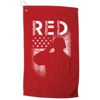 Red Friday Remember Everyone Deployed Flag Golf Towel