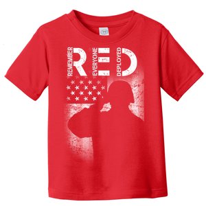 Red Friday Remember Everyone Deployed Flag Toddler T-Shirt