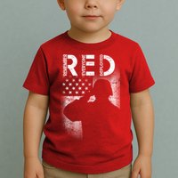 Red Friday Remember Everyone Deployed Flag Toddler T-Shirt