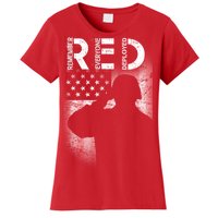 Red Friday Remember Everyone Deployed Flag Women's T-Shirt