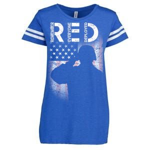 Red Friday Remember Everyone Deployed Flag Enza Ladies Jersey Football T-Shirt