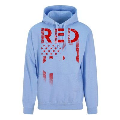 Red Friday Remember Everyone Deployed Flag Unisex Surf Hoodie