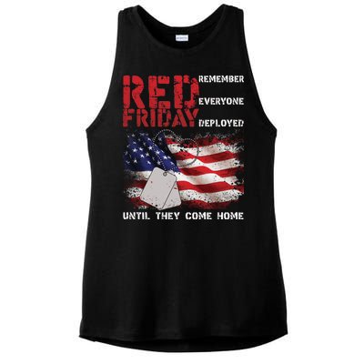 Red Friday Remember Until They Come Home Ladies PosiCharge Tri-Blend Wicking Tank