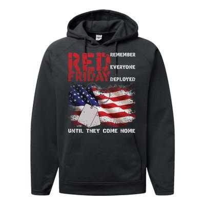 Red Friday Remember Until They Come Home Performance Fleece Hoodie