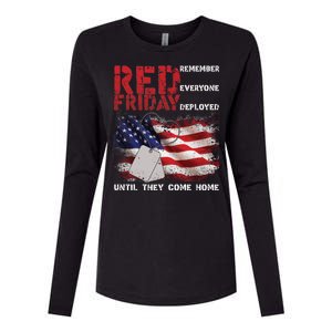 Red Friday Remember Until They Come Home Womens Cotton Relaxed Long Sleeve T-Shirt