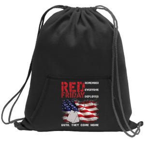 Red Friday Remember Until They Come Home Sweatshirt Cinch Pack Bag