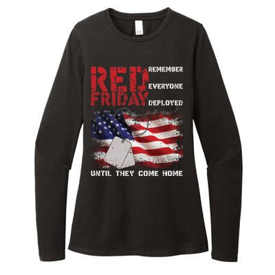 Red Friday Remember Until They Come Home Womens CVC Long Sleeve Shirt